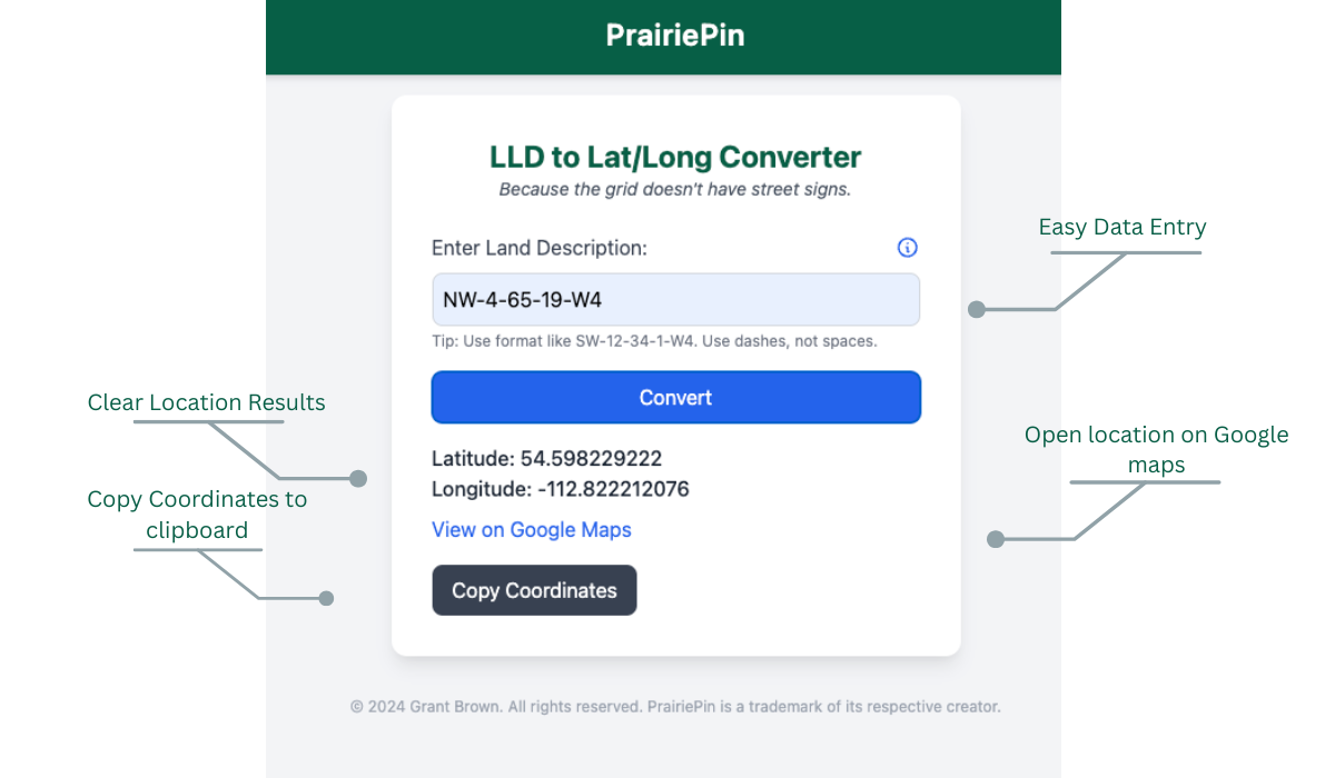 Lite result screen with callouts